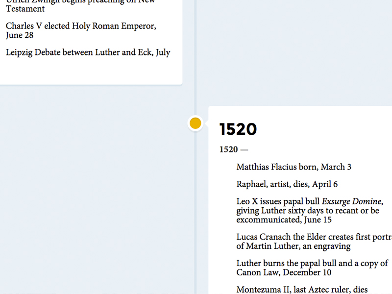 martin luther reformation timeline